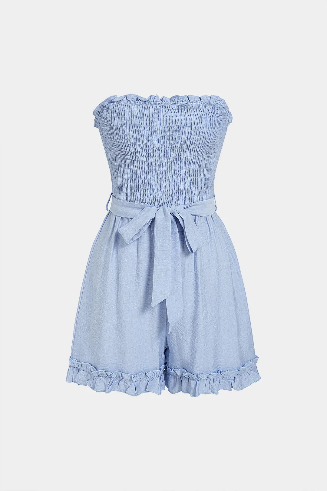 Shirred Tie-Up Sleeveless Romper sold by Micas product image thumbnail 2