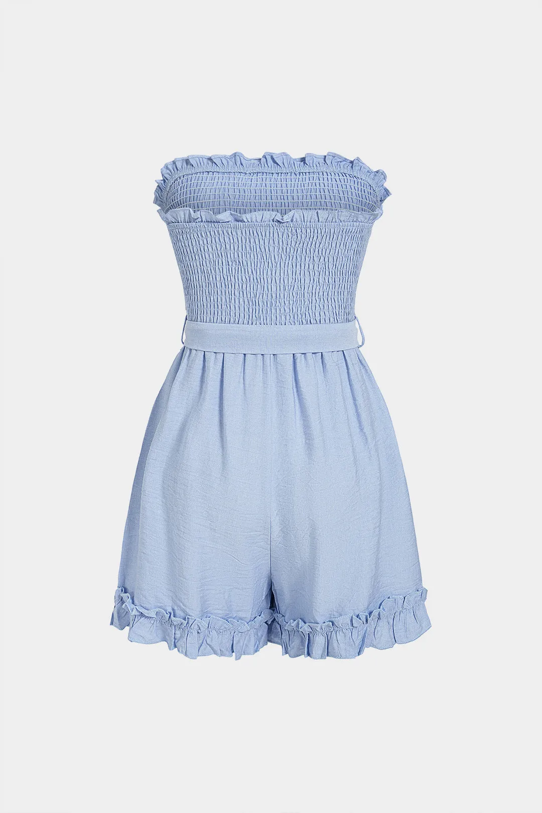 Shirred Tie-Up Sleeveless Romper sold by Micas product image thumbnail 3