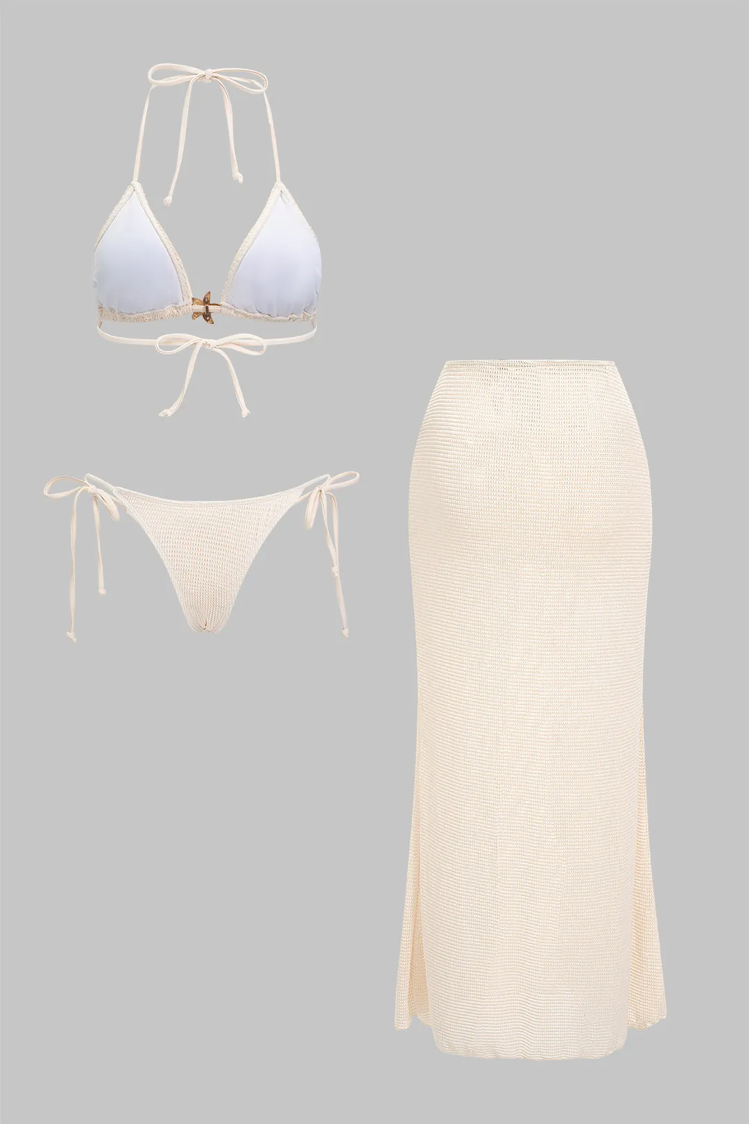 Metallic Backless Tie-Up Bikini Set sold by Micas product image thumbnail 2