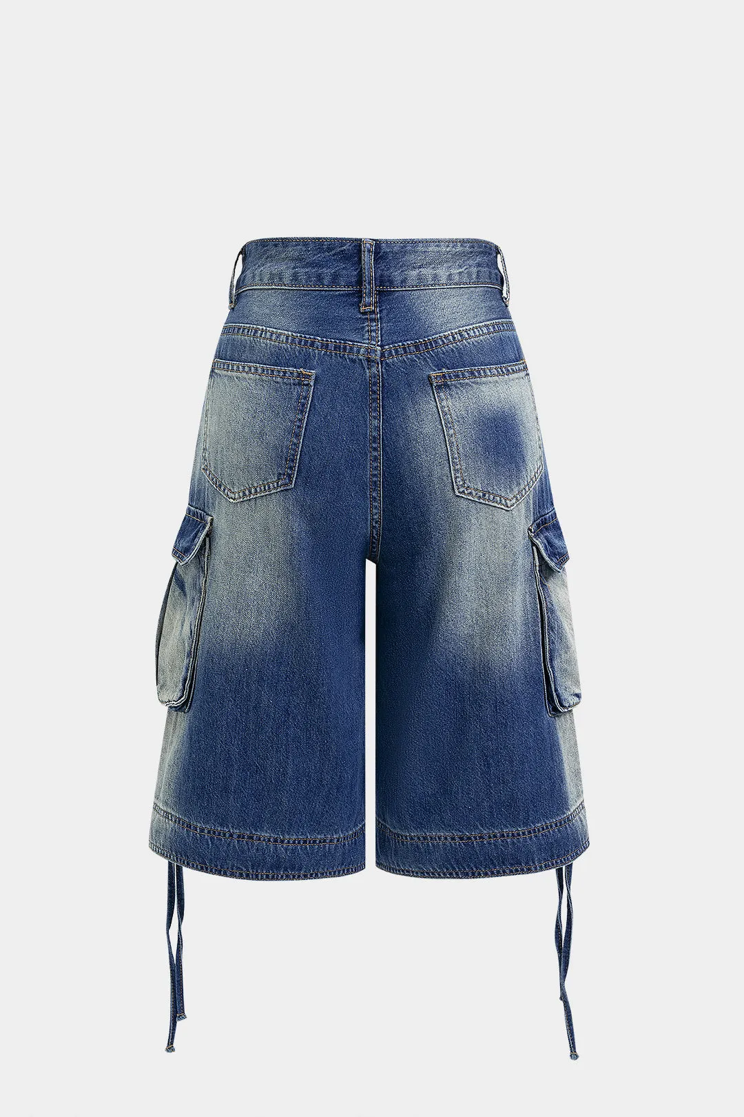 Denim Pocket Tie-Up Shorts sold by Micas product image thumbnail 2