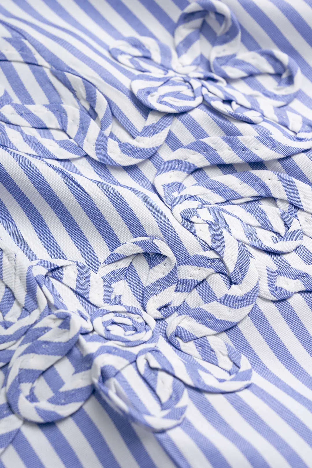 Stripe Print Floral Embroidery Shorts sold by Micas product image thumbnail 3