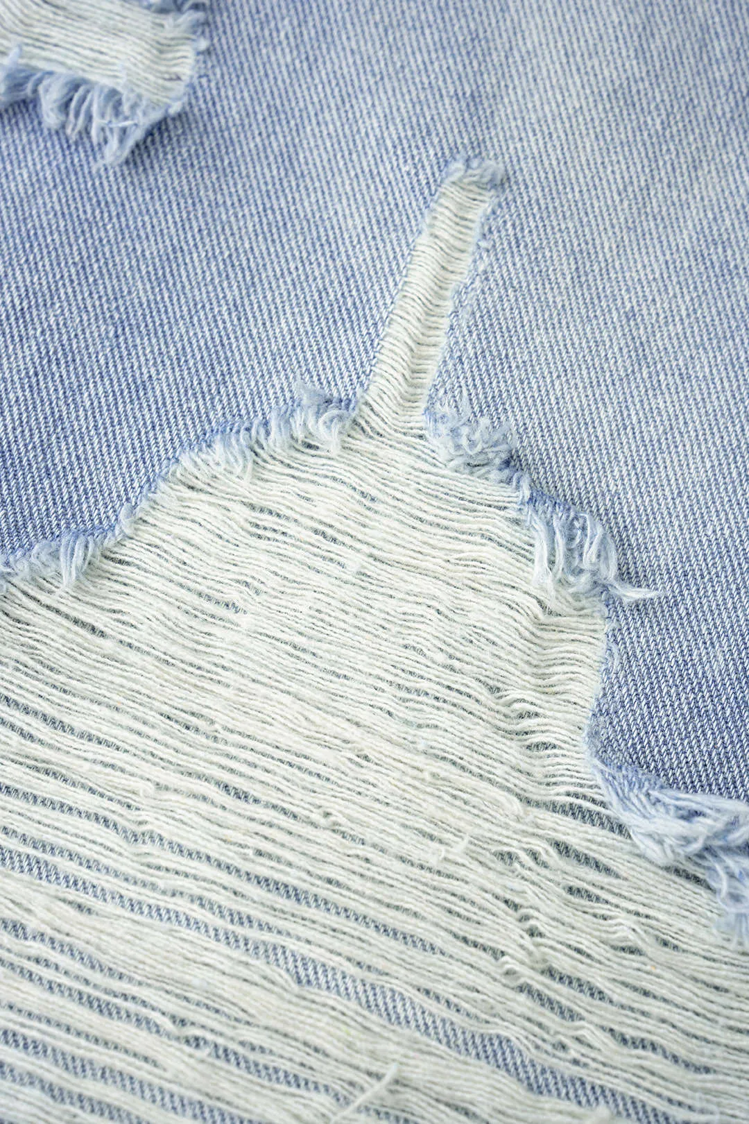 Denim Ripped Wide Leg Jeans sold by Micas product image thumbnail 3