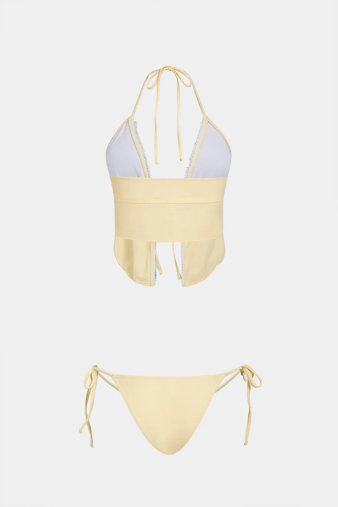 Lace Patchwork Tie-Up Bikini Set sold by Micas product image thumbnail 2