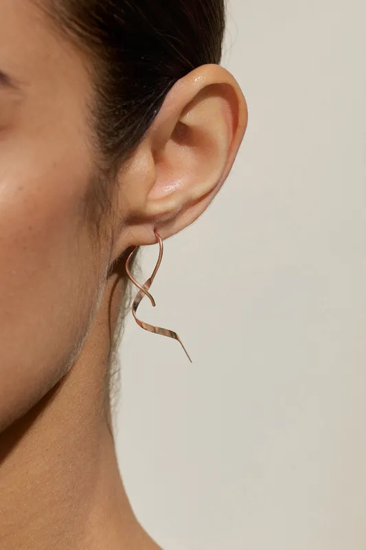 Alloy Irregular Spiral Earrings made by Micas