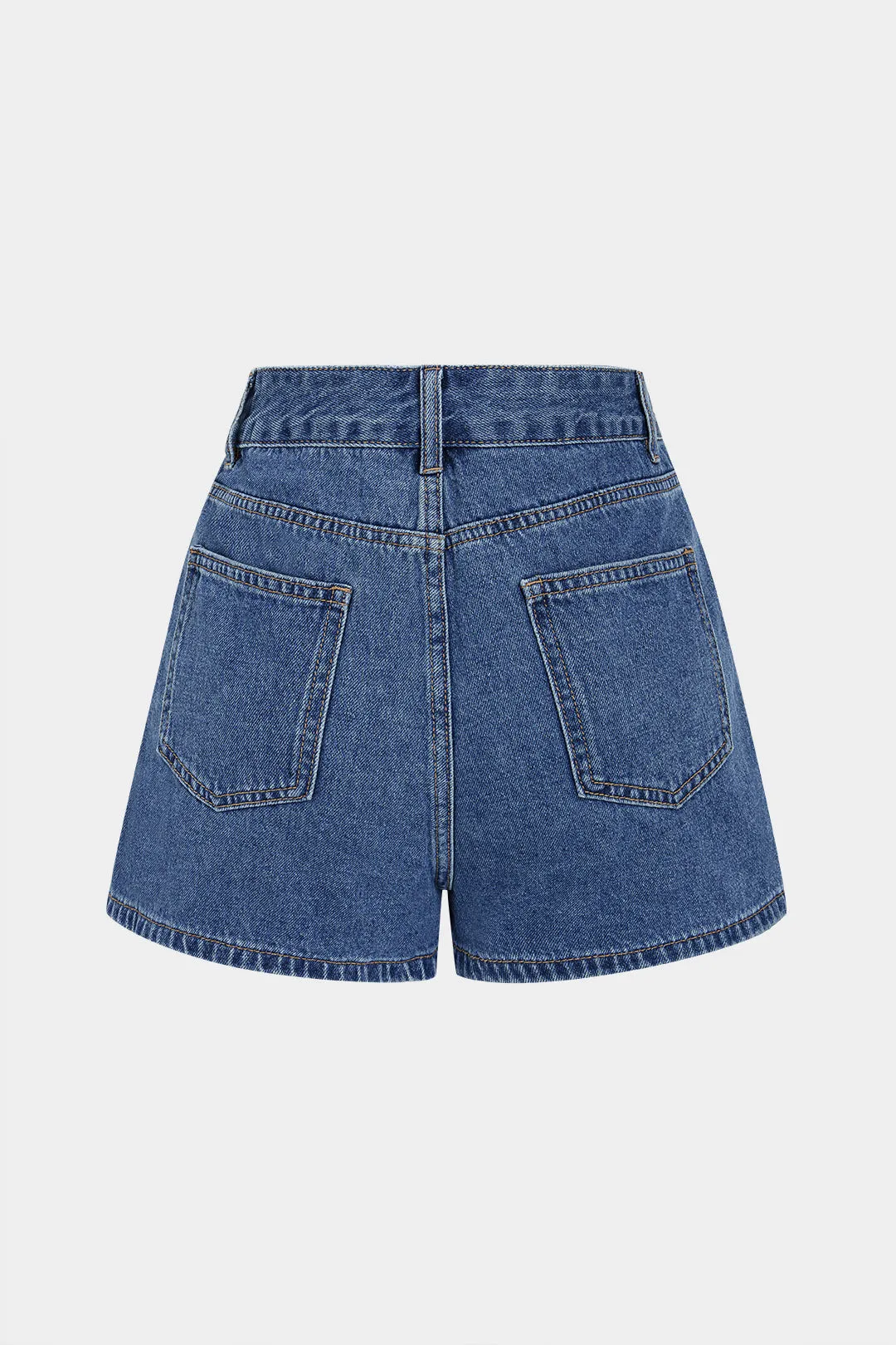 Denim Asymmetrical Button Shorts sold by Micas product image thumbnail 3