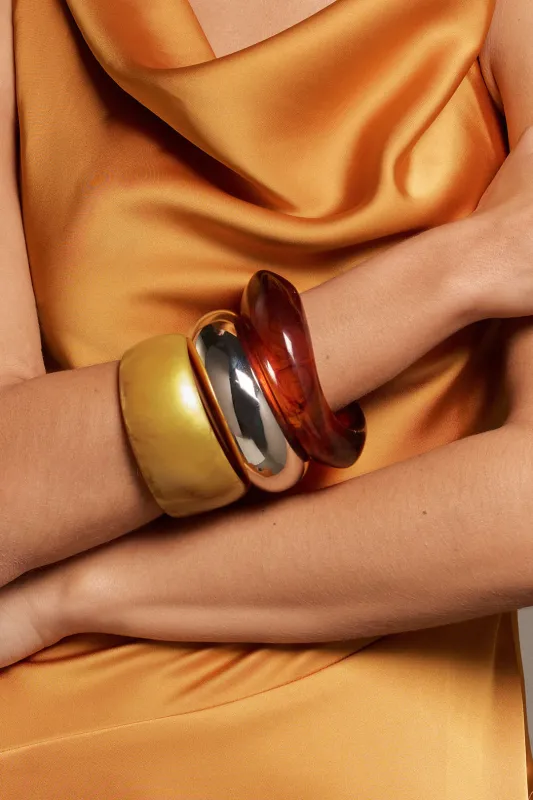 Resin Irregular Color-Block Bracelet made by Micas