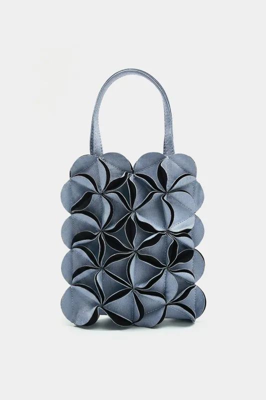 Faux Leather 3D Flower Tote Bag made by Micas