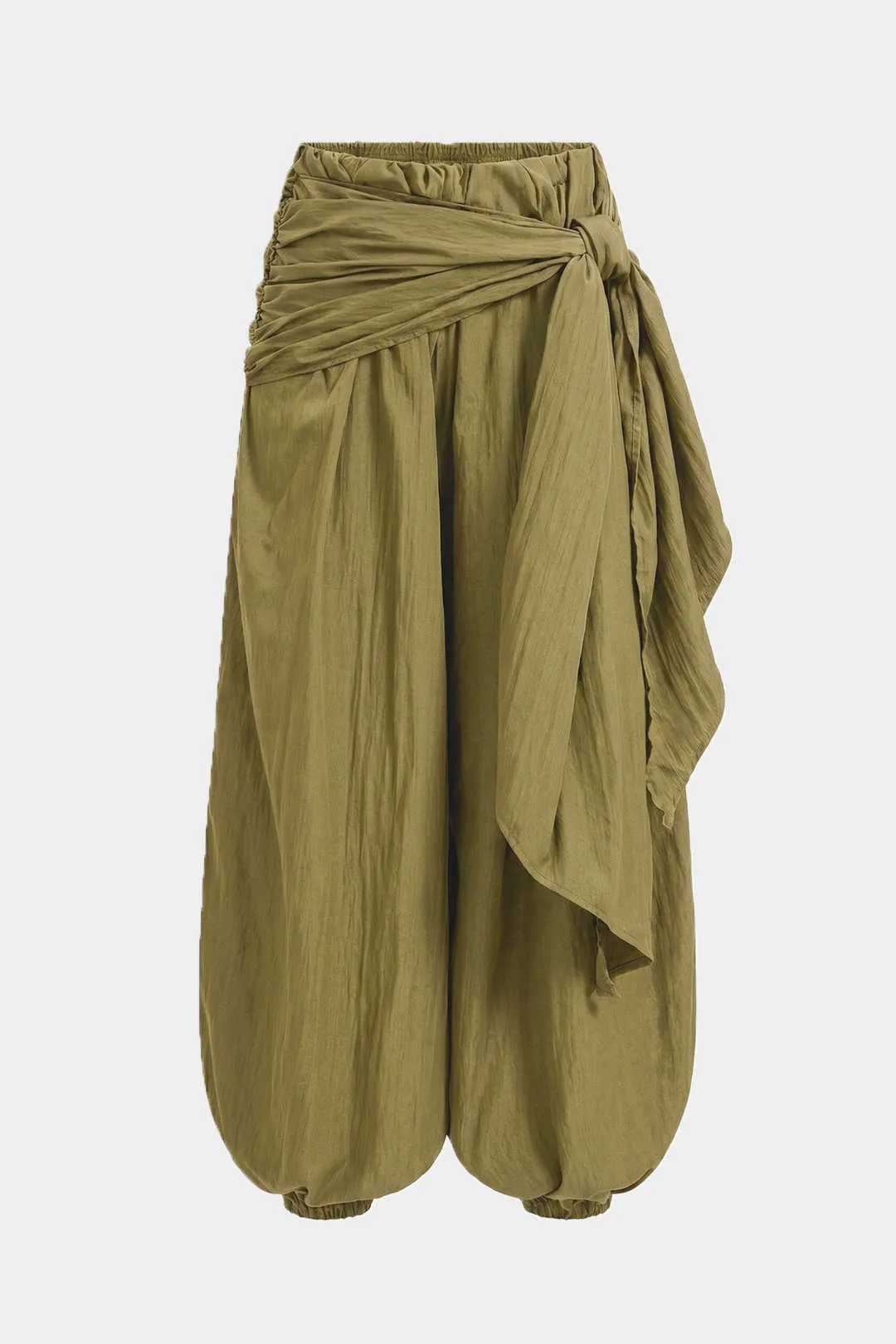 Ruched Tie Front Balloon Pants sold by Micas