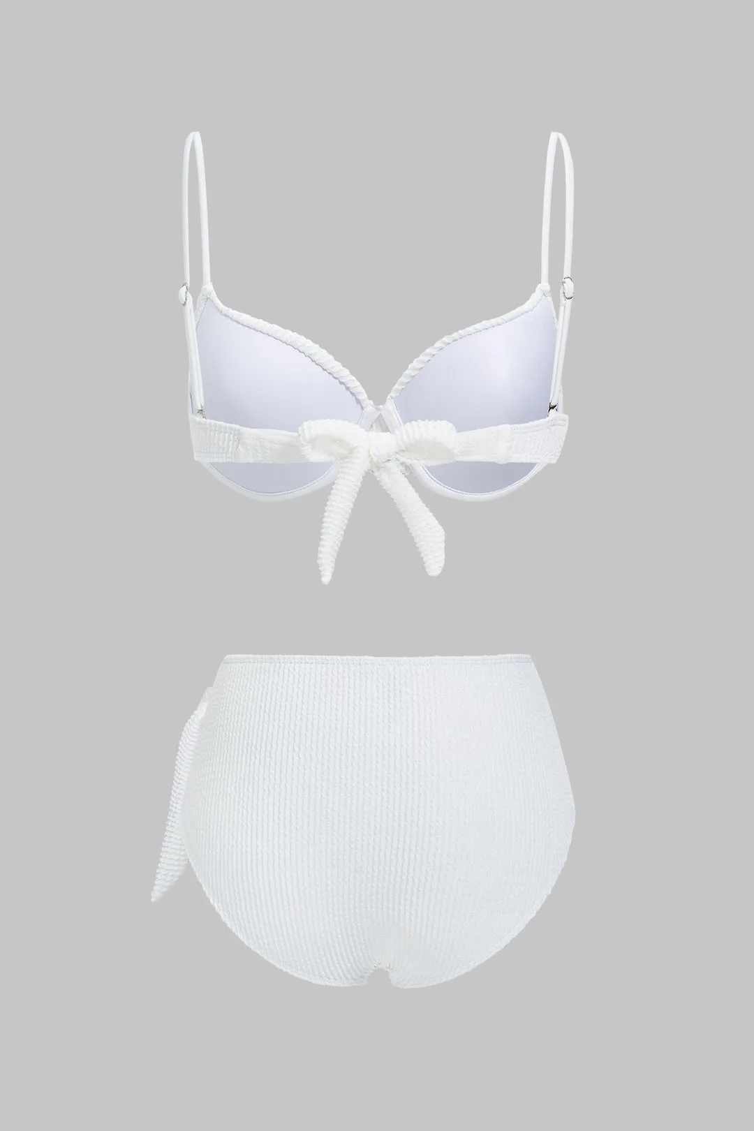 Solid Backless Tie-Up Bikini Set sold by Micas product image thumbnail 2
