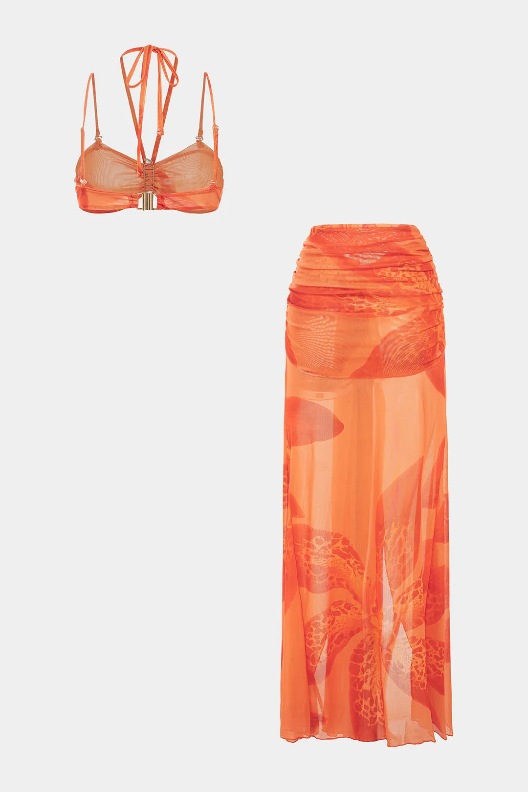 Floral Print Backless Tie-Up Bikini Set sold by Micas product image thumbnail 2