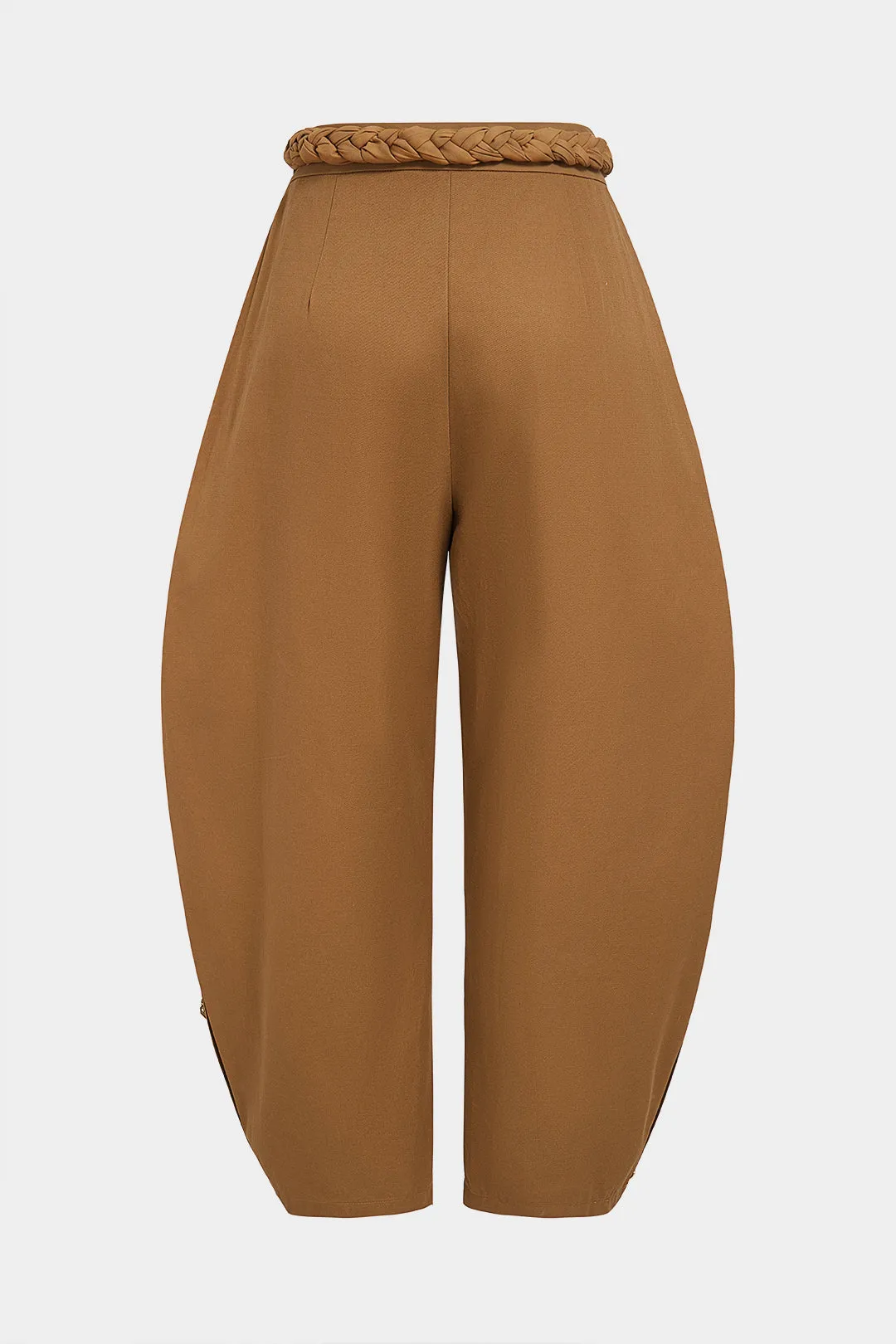Floral Metallic Braided Belted Barrel Pants sold by Micas product image thumbnail 2