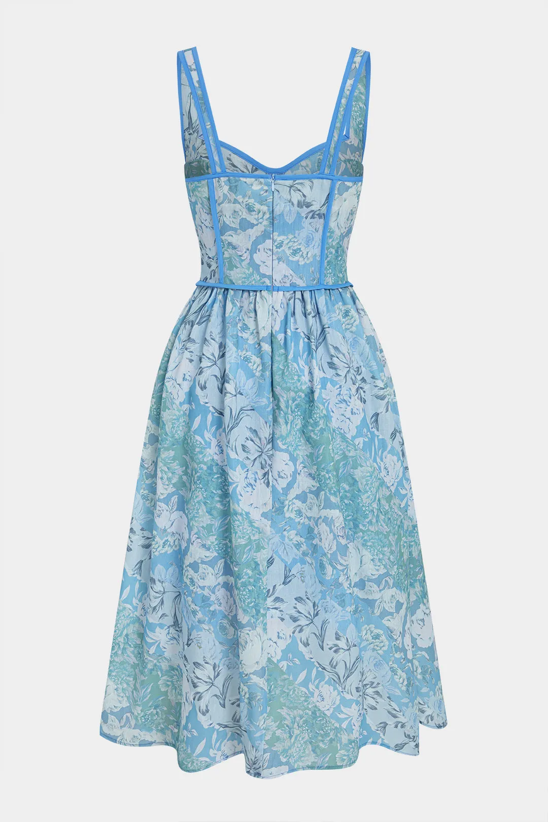 Floral Print Zipper Sleeveless Maxi Dress sold by Micas product image thumbnail 3