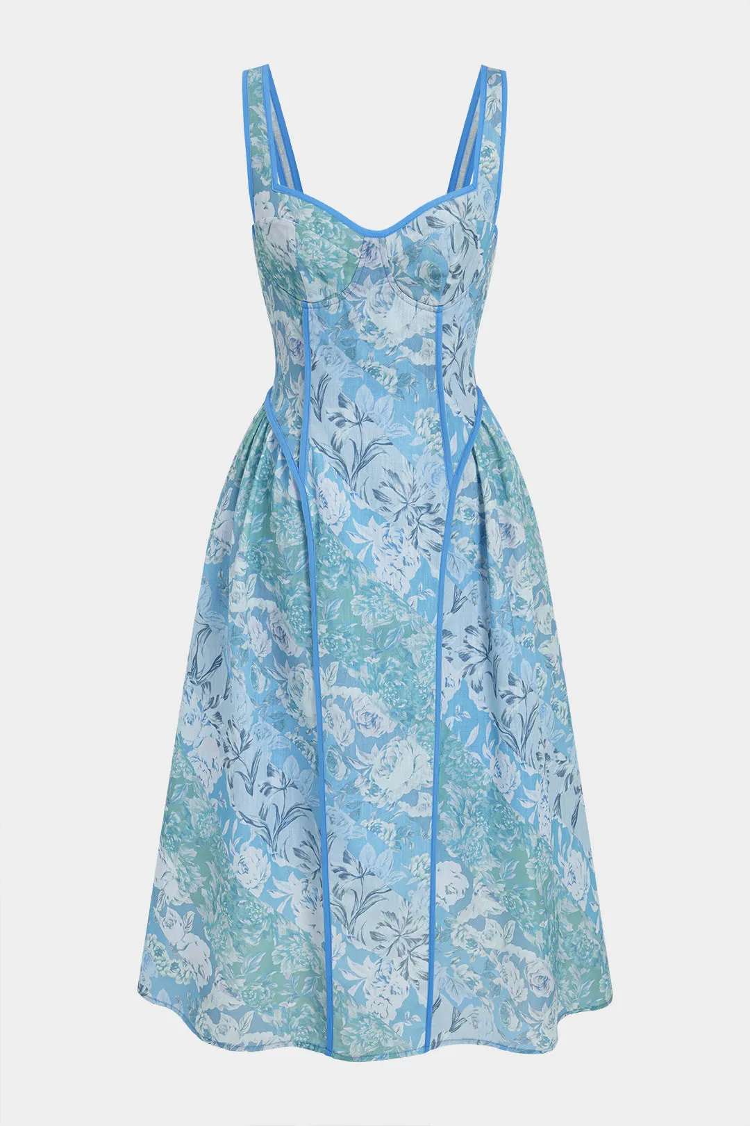 Floral Print Zipper Sleeveless Maxi Dress sold by Micas product image thumbnail 2