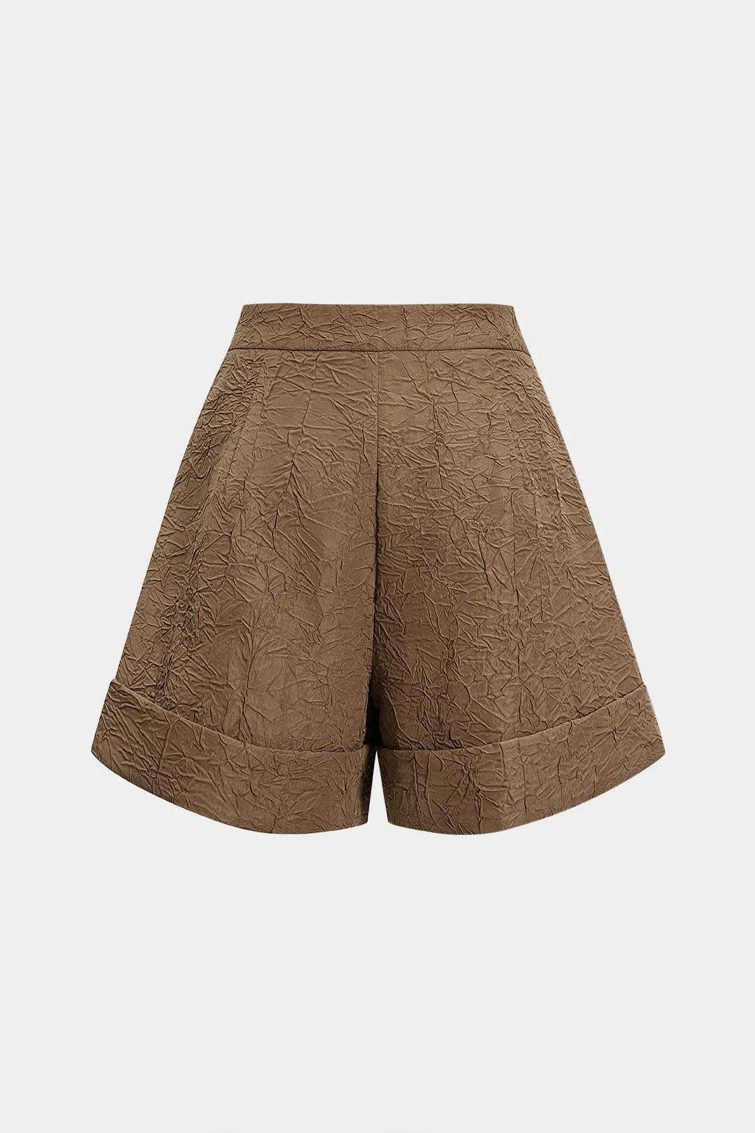 Crinkled Texture Cuffed Shorts sold by Micas product image thumbnail 2