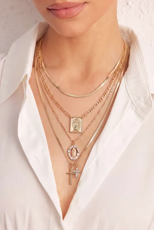 Alloy Layered Necklace made by Micas