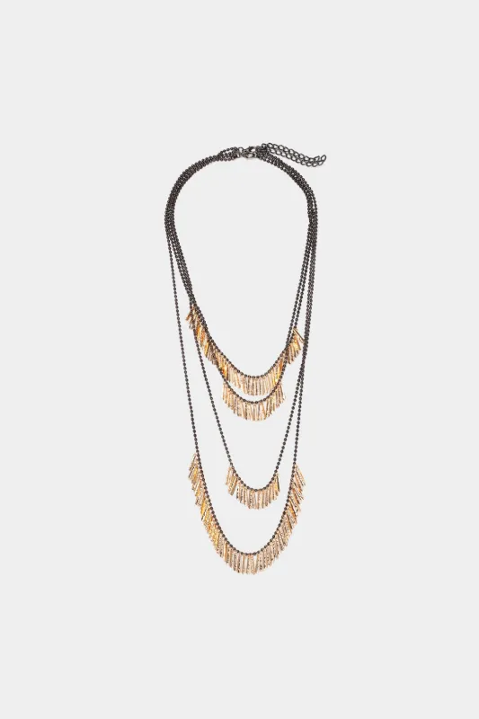 Layered Beaded Necklace made by Micas