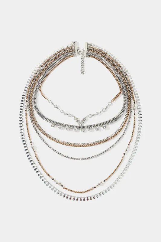 Alloy Multi-Layer Necklace made by Micas