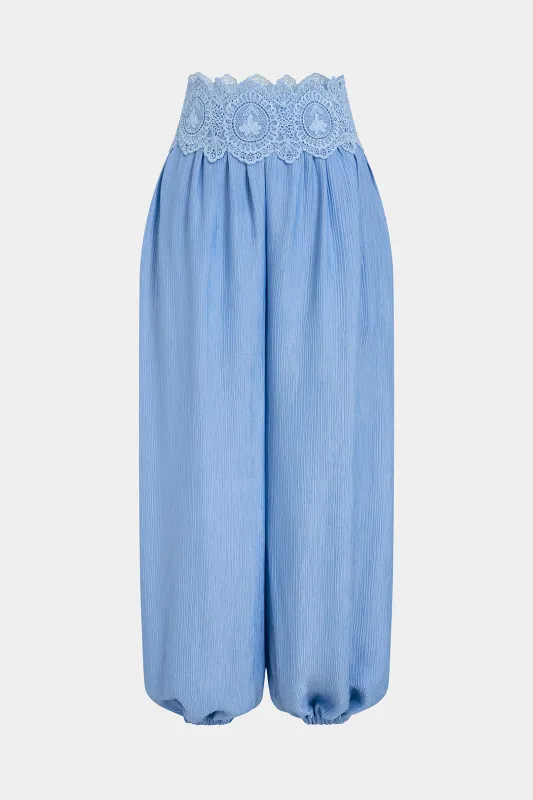 Lace Patchwork Balloon Pants made by Micas