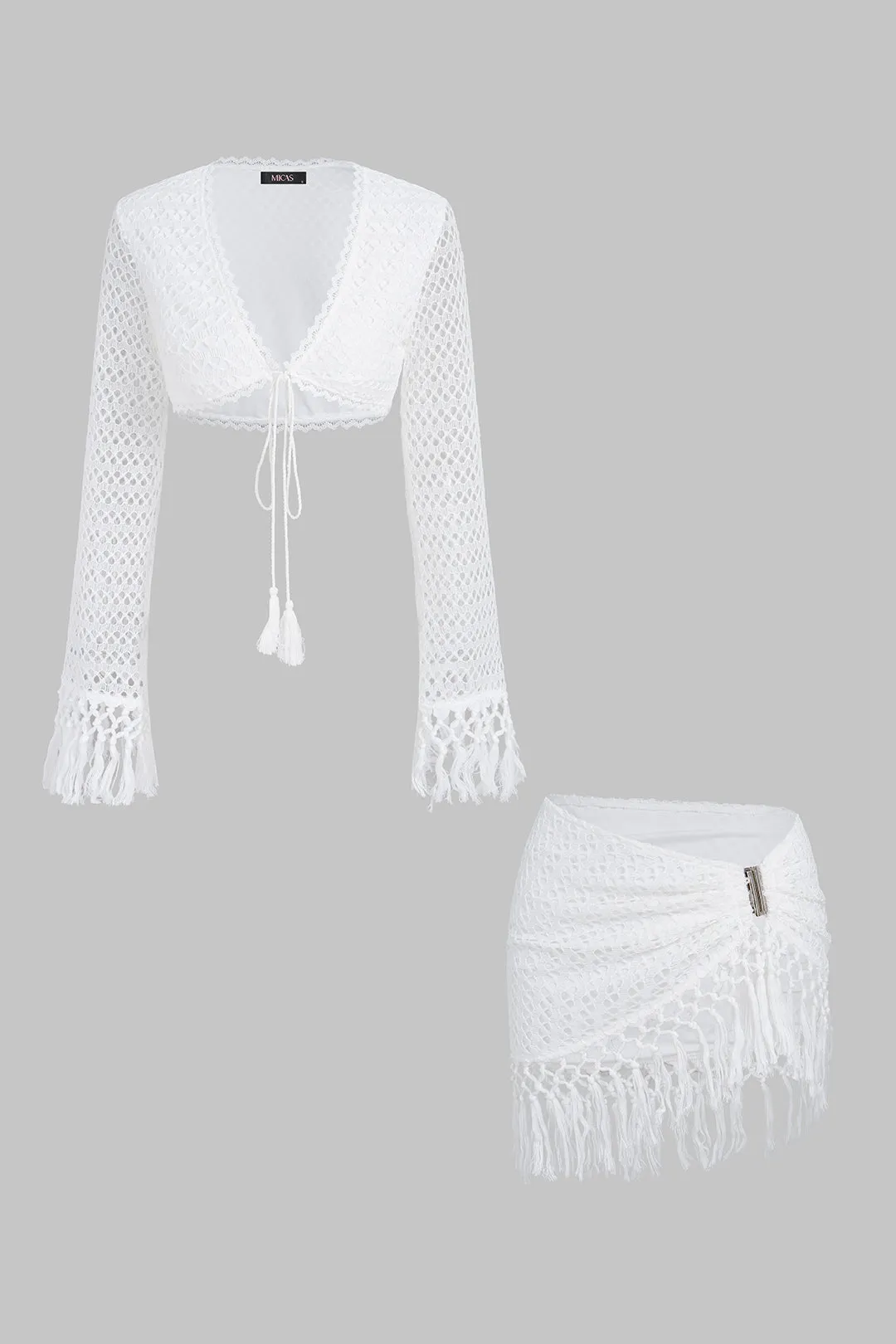 Fringe Cut Out Tie-Up Bikini Set sold by Micas product image thumbnail 2