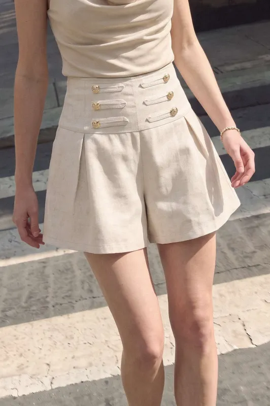 Button Detail Shorts made by Micas