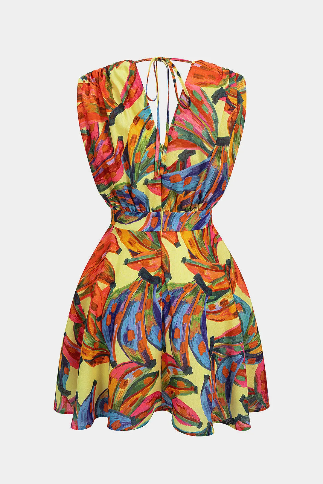 Floral Print V-Neck Sleeveless Mini Dress sold by Micas product image thumbnail 2