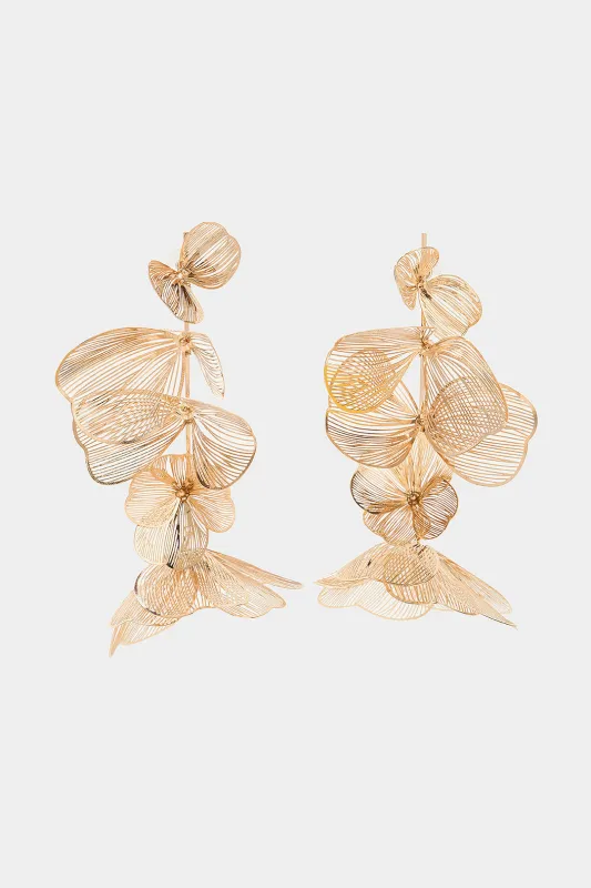 Alloy Flower Earrings made by Micas