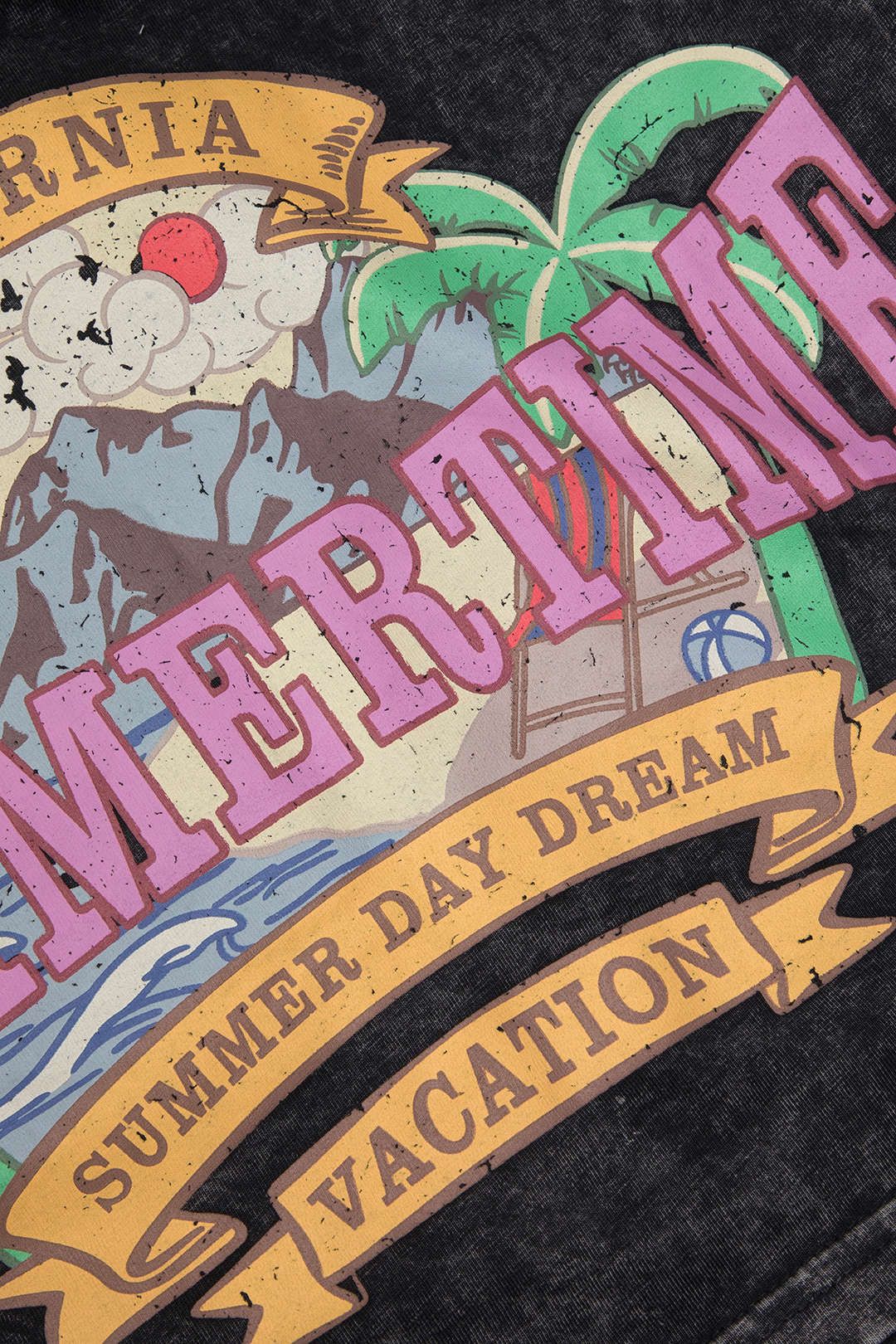 Summer Time Graphic Crop T-Shirt sold by Micas product image thumbnail 3