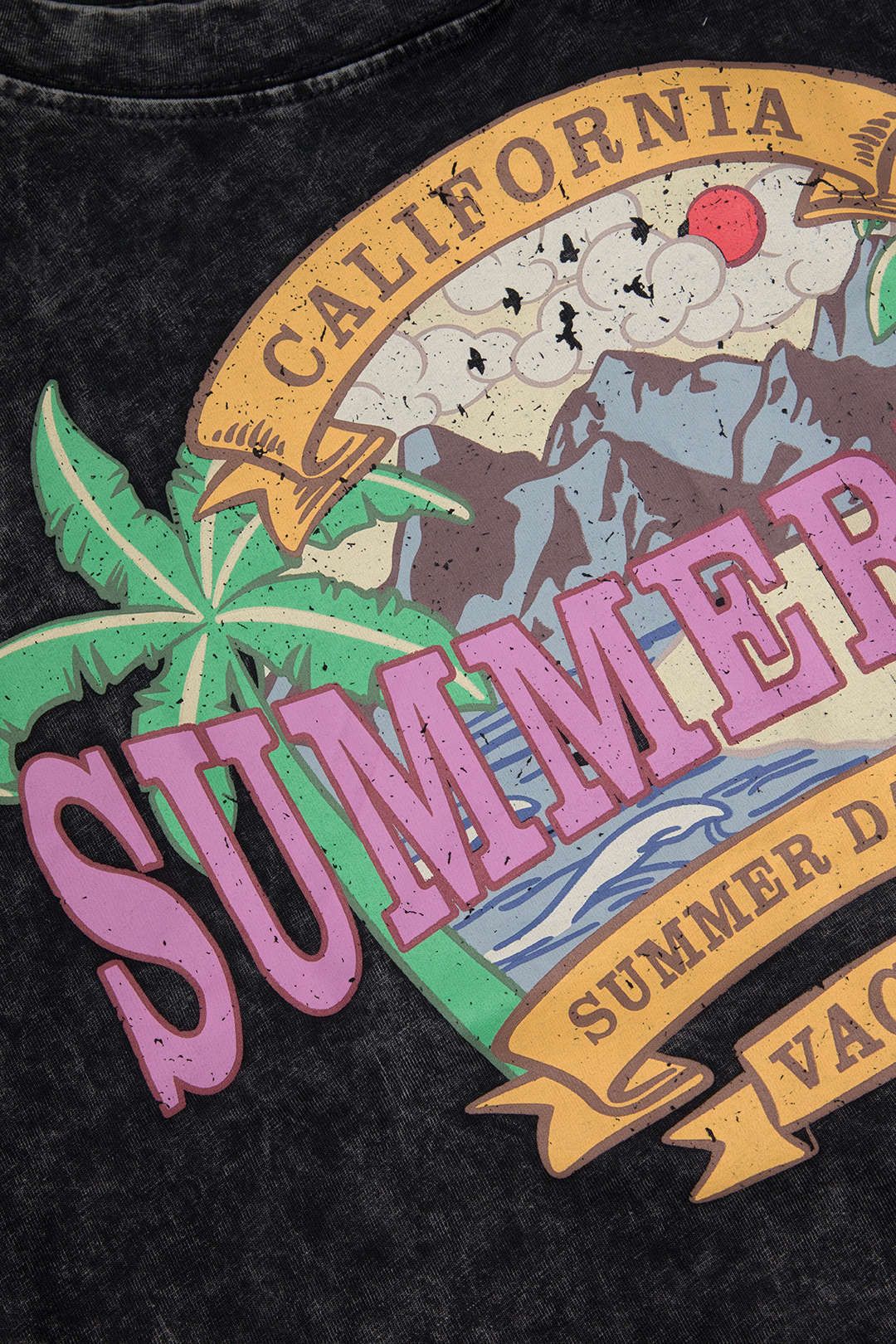 Summer Time Graphic Crop T-Shirt sold by Micas product image thumbnail 4
