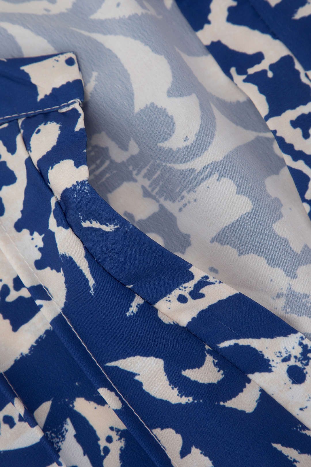 Printed V-neck Pintuck Mini Dress sold by Micas product image thumbnail 3