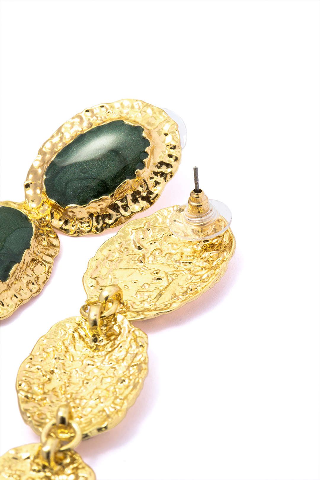 Gold-tone Crystal Drop Earrings sold by Micas product image thumbnail 2