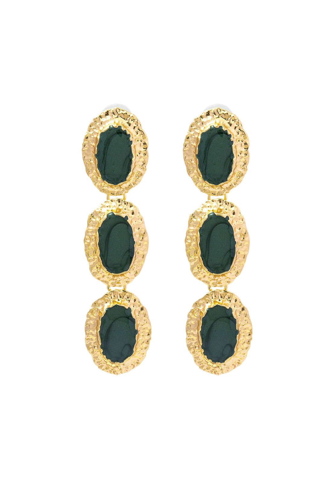 Gold-tone Crystal Drop Earrings sold by Micas