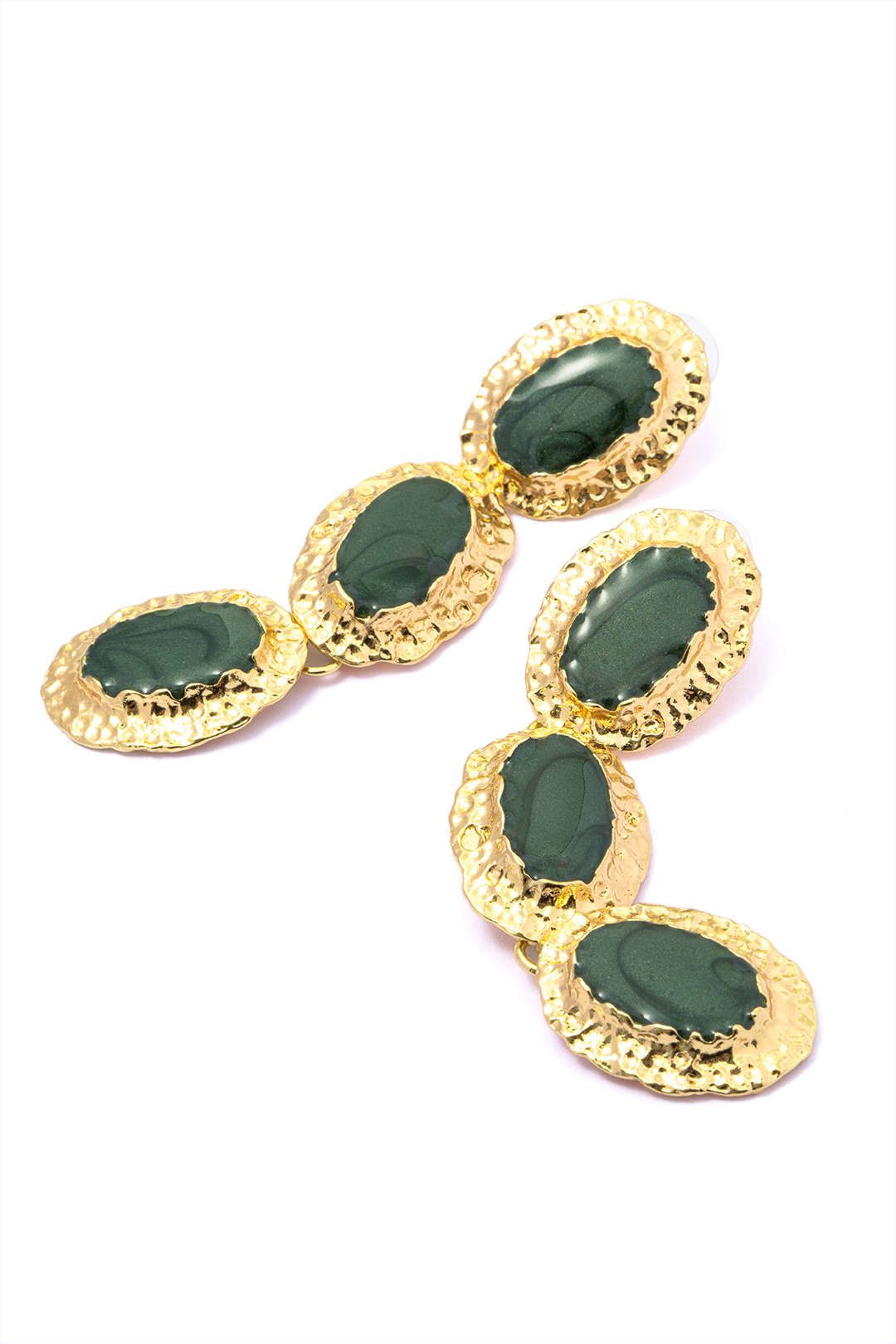 Gold-tone Crystal Drop Earrings sold by Micas product image thumbnail 5