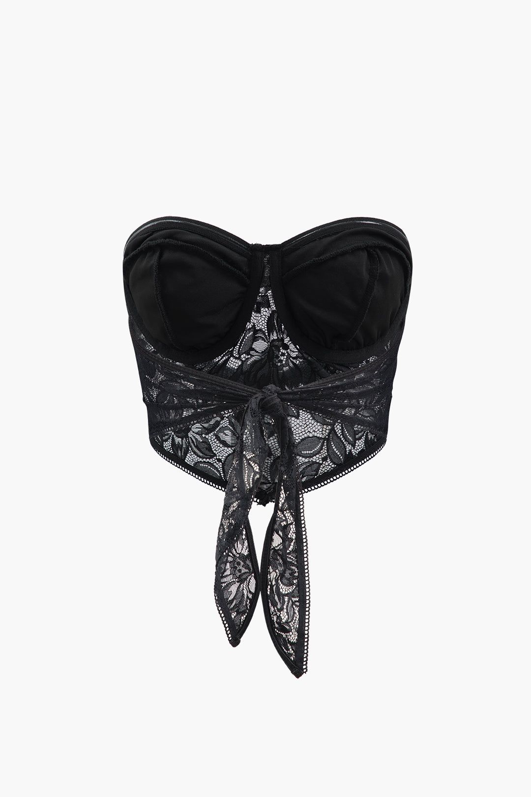 Sheer Lace Knot Back Tube Top sold by Micas product image thumbnail 2