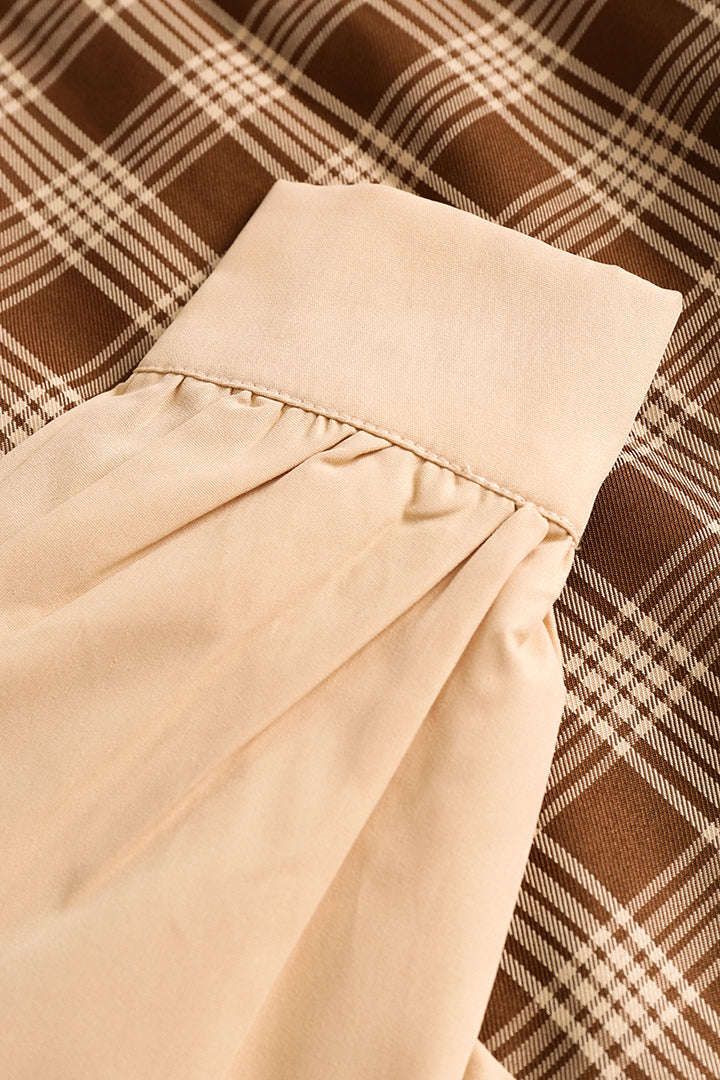 Check Pattern Color Block Jacket sold by Micas product image thumbnail 4