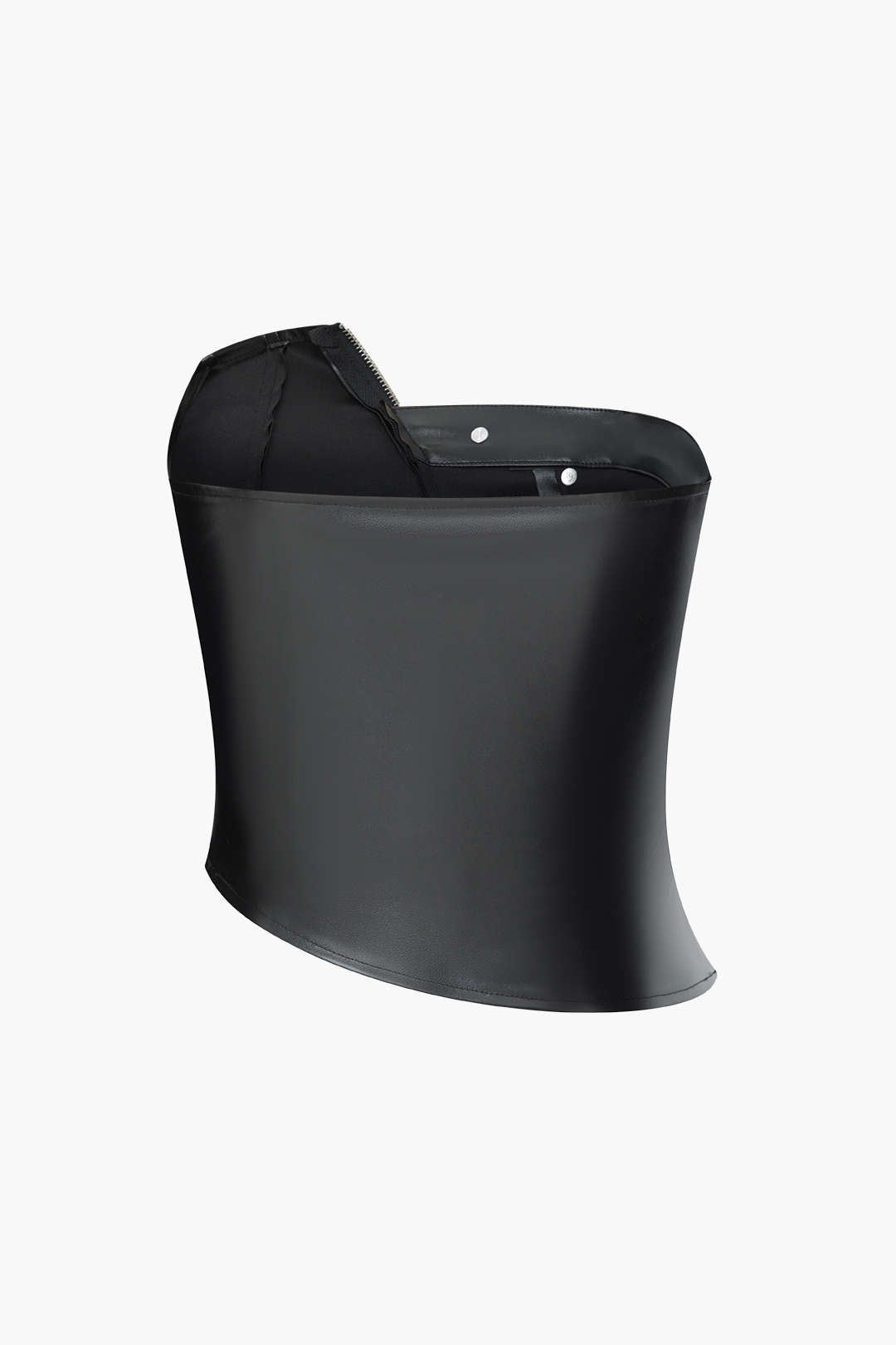 Faux Leather Asymmetric Tube Top sold by Micas product image thumbnail 2