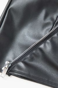 Faux Leather Asymmetric Tube Top sold by Micas