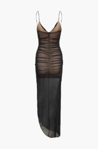 V-neck Sheer Mesh Maxi Dress sold by Micas