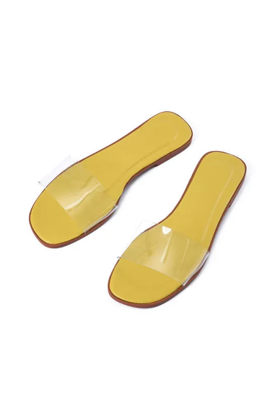 Jelly Transparent Almond Toe Slippers made by Micas