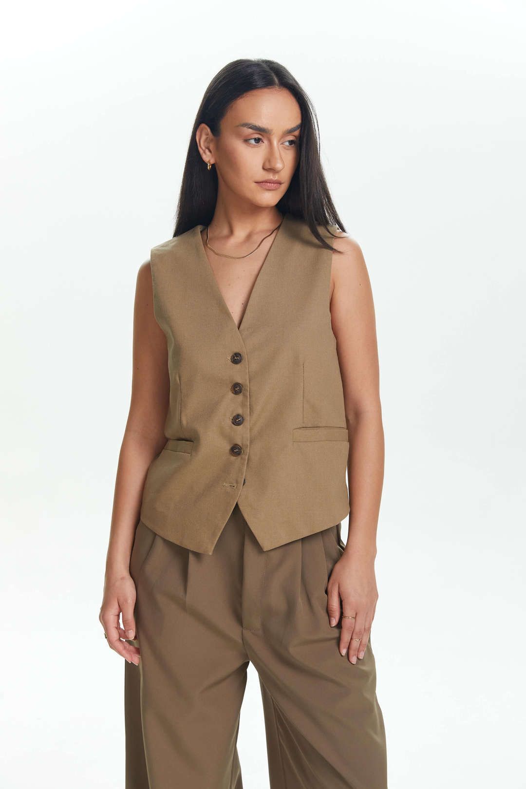 Buttoned V-Neck Vest sold by Micas product image thumbnail 10