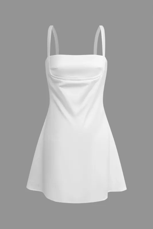 Satin Slip  A-Line Mini Dress sold by Micas