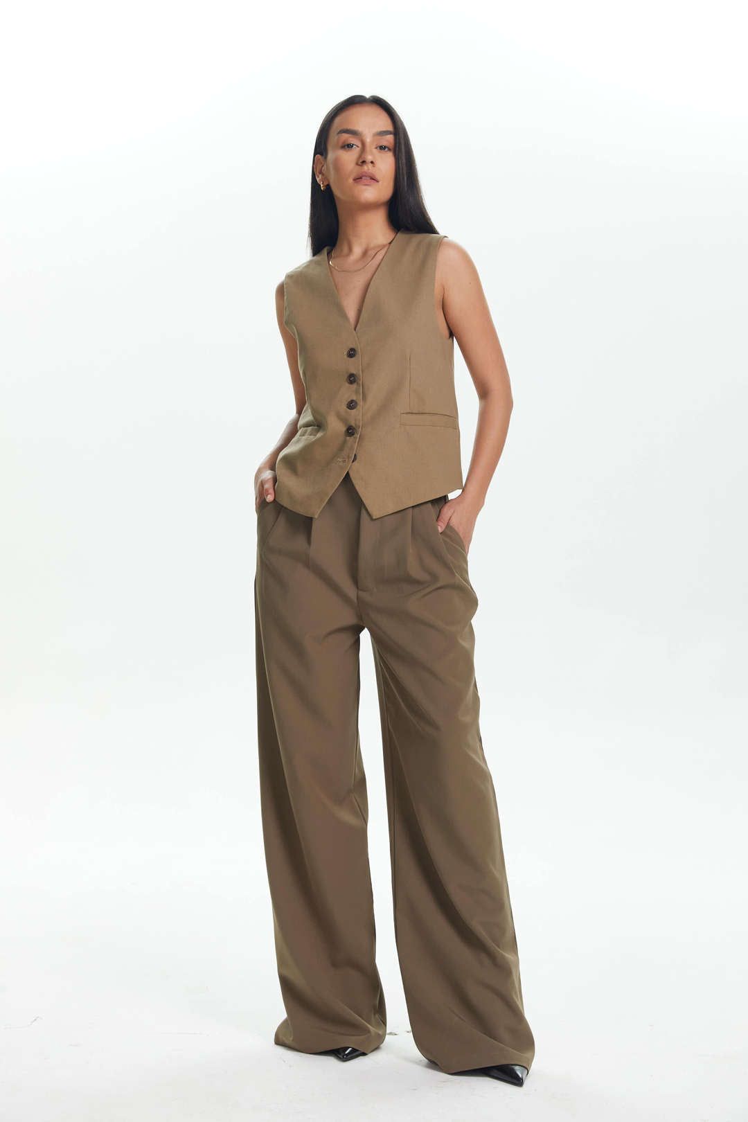 Buttoned V-Neck Vest sold by Micas product image thumbnail 8