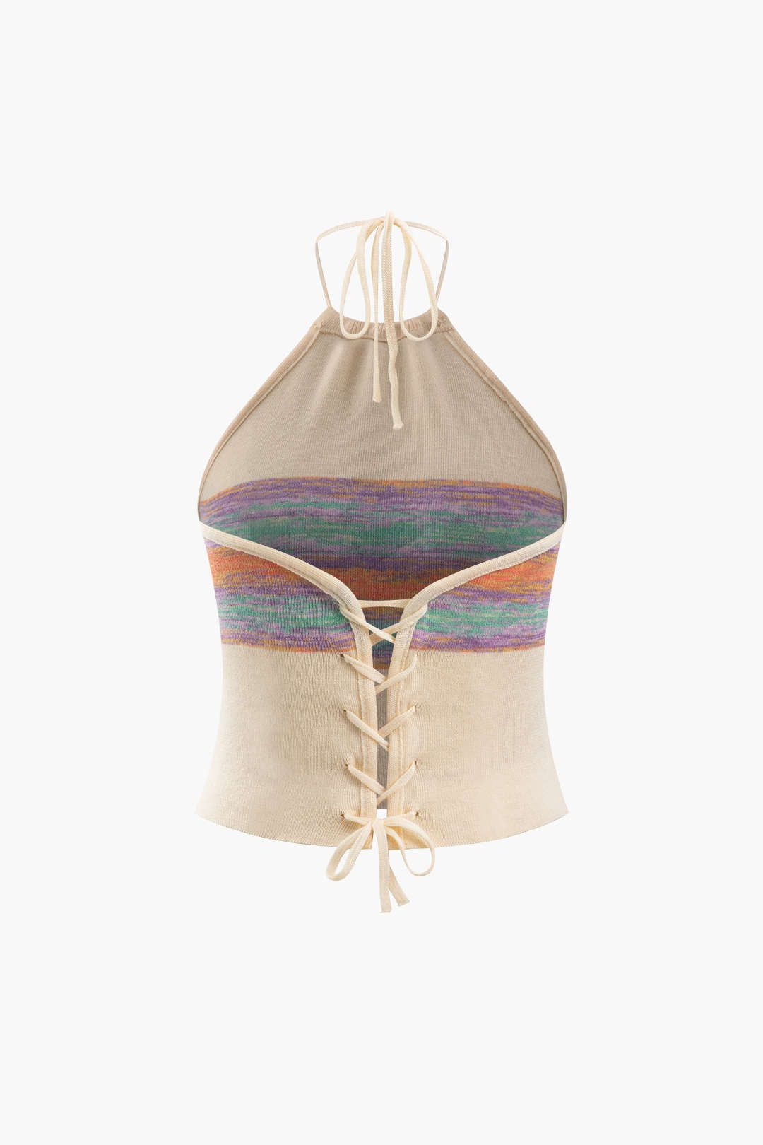 Lace-up Knit Halter Top sold by Micas product image thumbnail 2