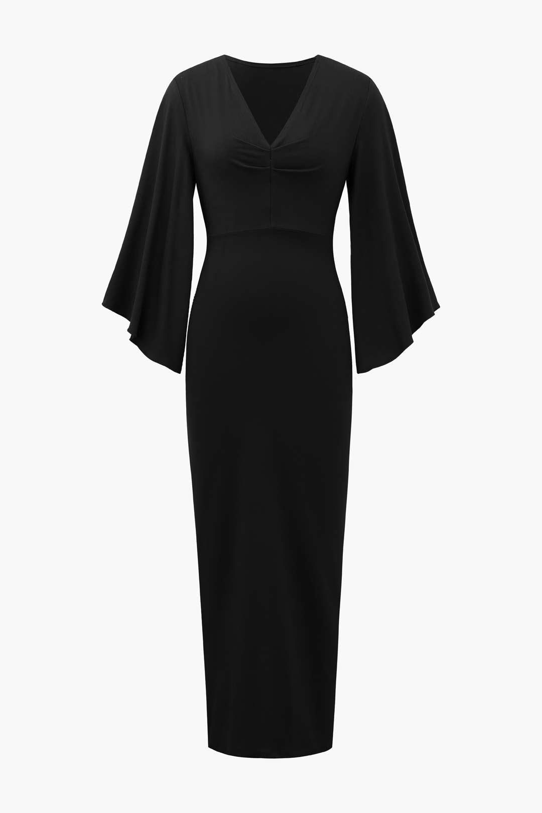 Bell Sleeve V-neck Midi Dress sold by Micas
