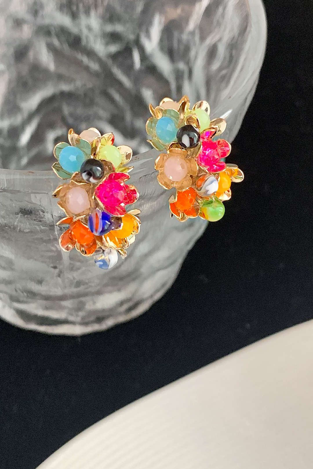 Multi Gemstone Hoop Earrings sold by Micas product image thumbnail 5