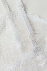 Sheer Lace Mesh V-neck Cami Top sold by Micas