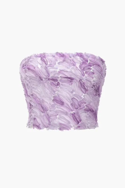 Ombre kontrast mesh tube top sold by Micas