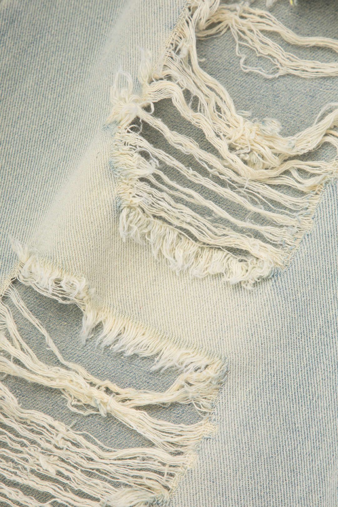 Faded Destroyed Denim Strapless Jumpsuit sold by Micas product image thumbnail 4