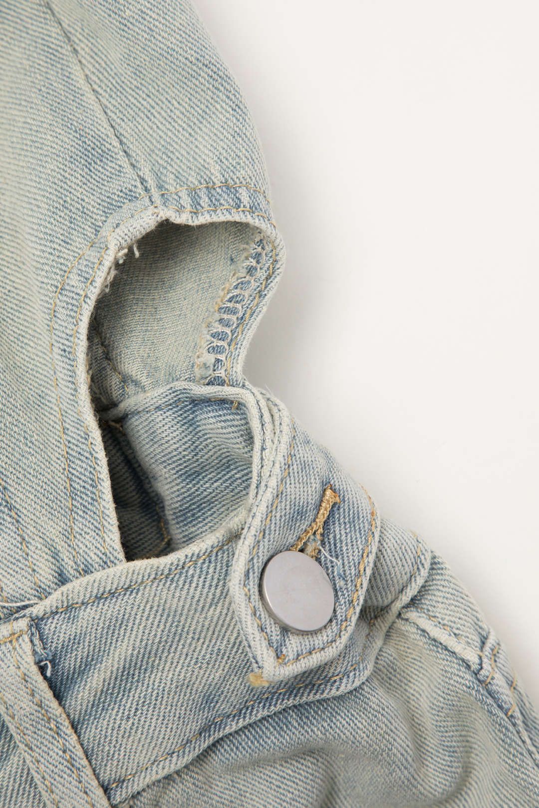 Faded Destroyed Denim Strapless Jumpsuit sold by Micas product image thumbnail 3