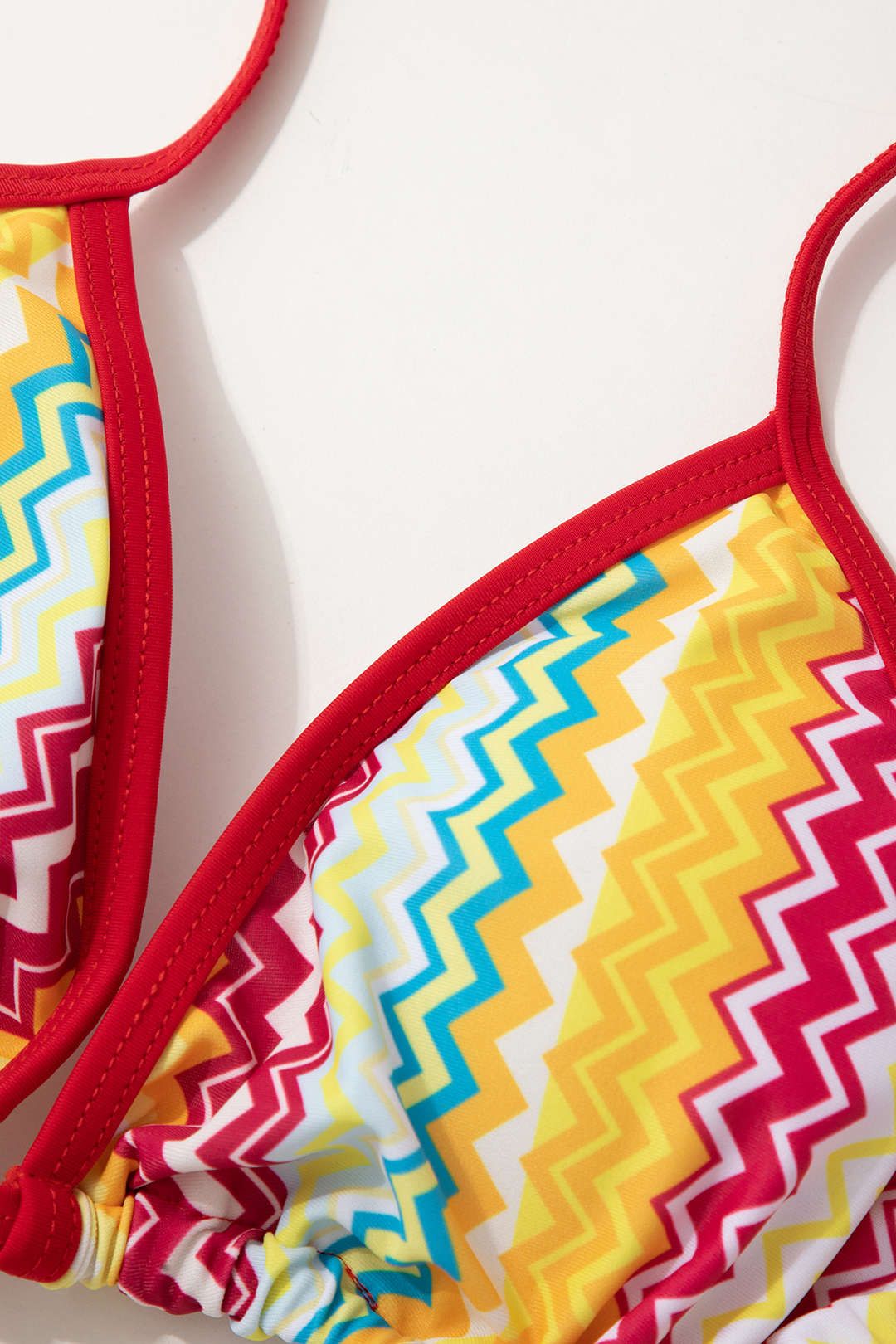 Rainbow Zig Zag Print Tie Triangle Bikini Set sold by Micas product image thumbnail 3