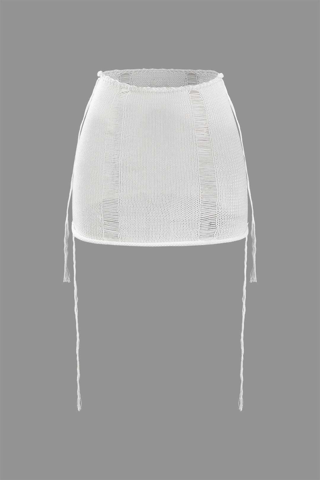 Laddered Knit Hooded Tank Top And Mini Skirt Set sold by Micas product image thumbnail 3